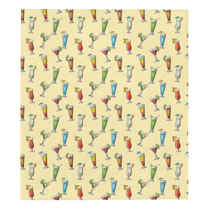 Cocktail Pattern Print Design 02 Premium Quilt
