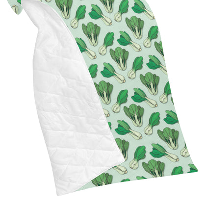 Bok Choy Pattern Print Design 01 Premium Quilt