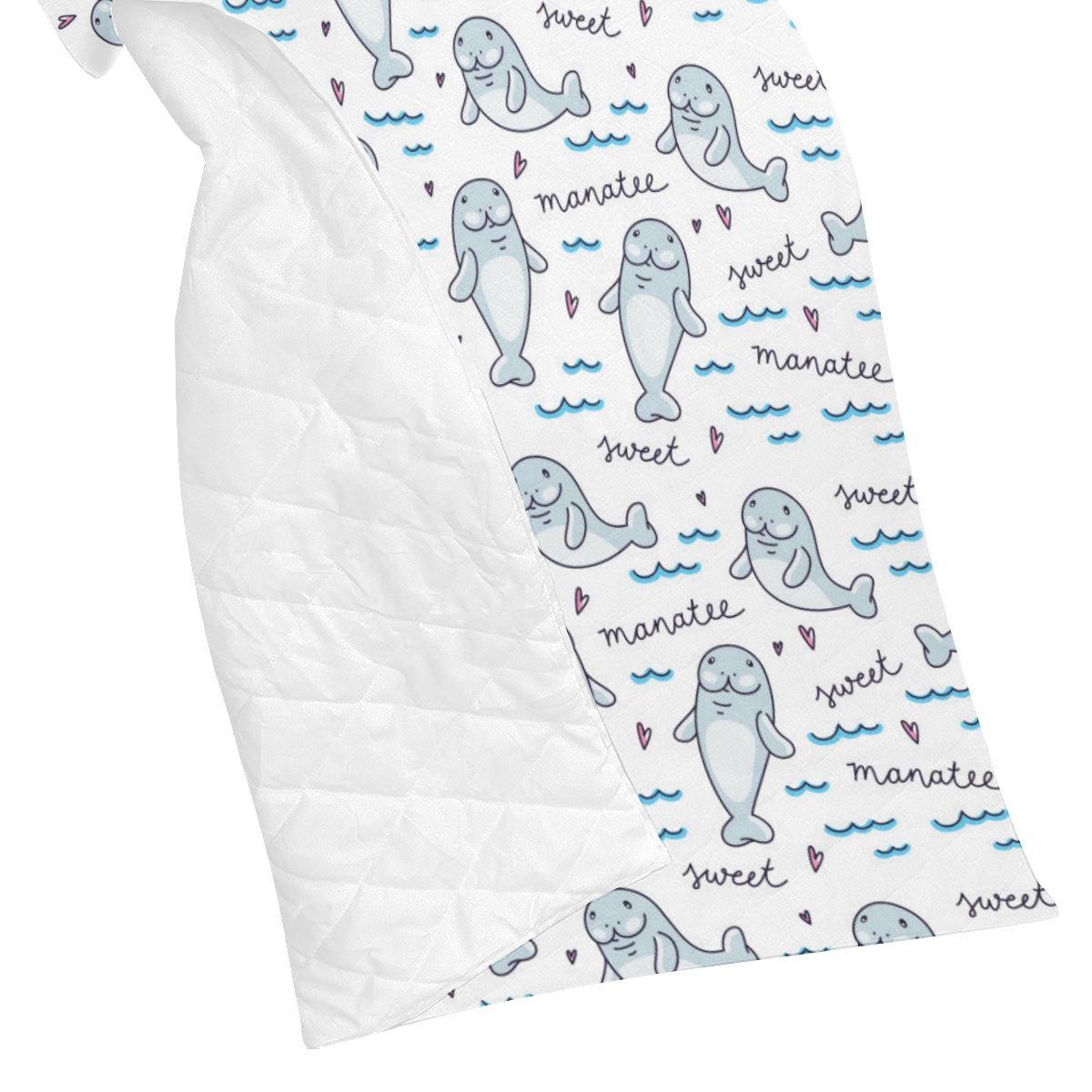 Manatee Baby Pattern Print Design 03 Premium Quilt