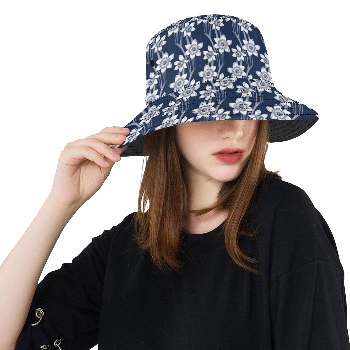 Daffodils Pattern Print Design DF09 Unisex Bucket Hat
