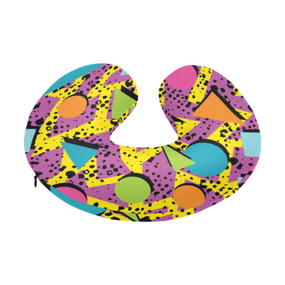 80s Pattern Print Design 1 U-Shaped Travel Neck Pillow