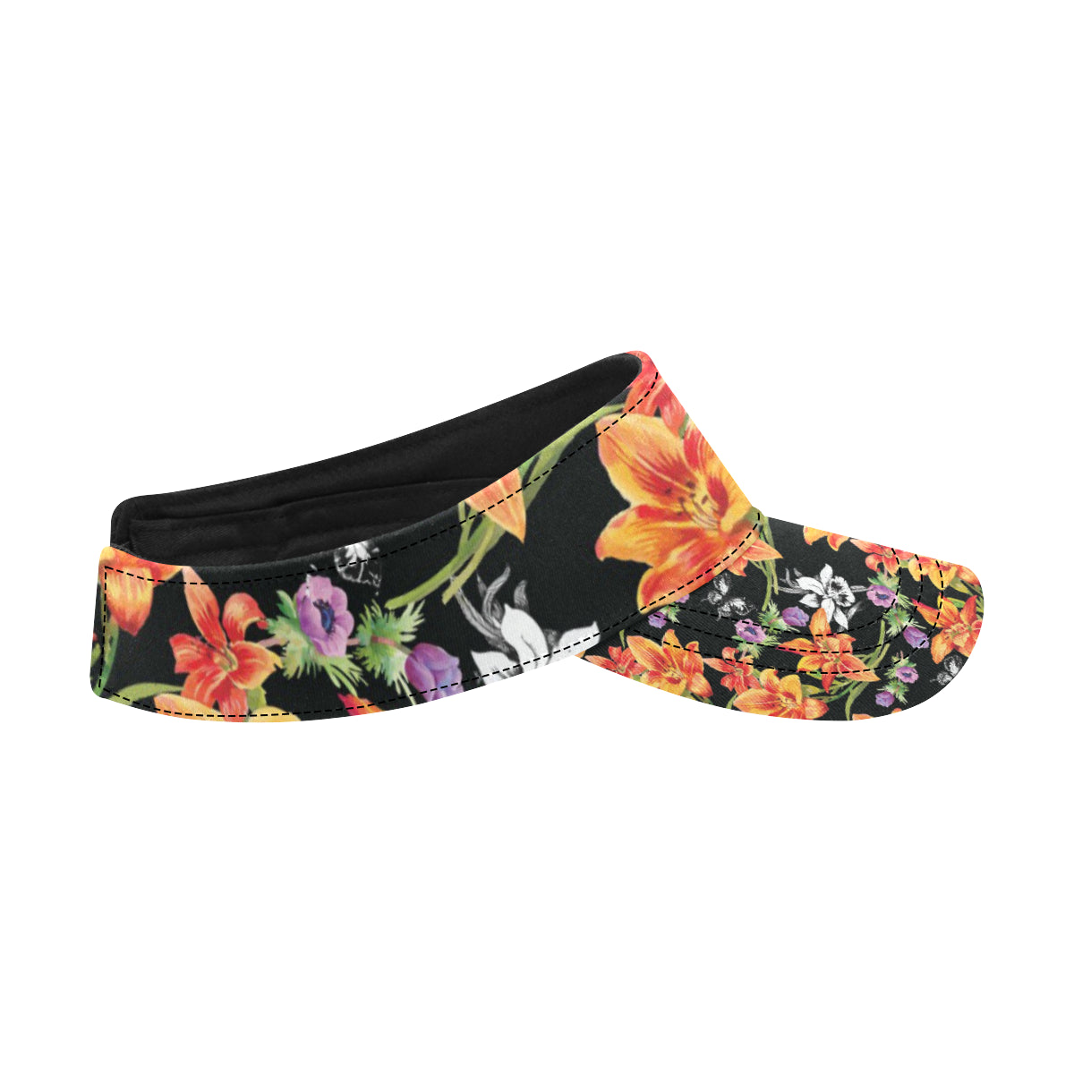 Tropical Flower Pattern Print Design TF02 Unisex Sun Visor
