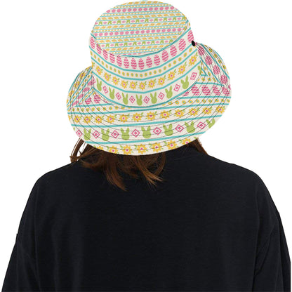 Easter Eggs Pattern Print Design RB016 Unisex Bucket Hat