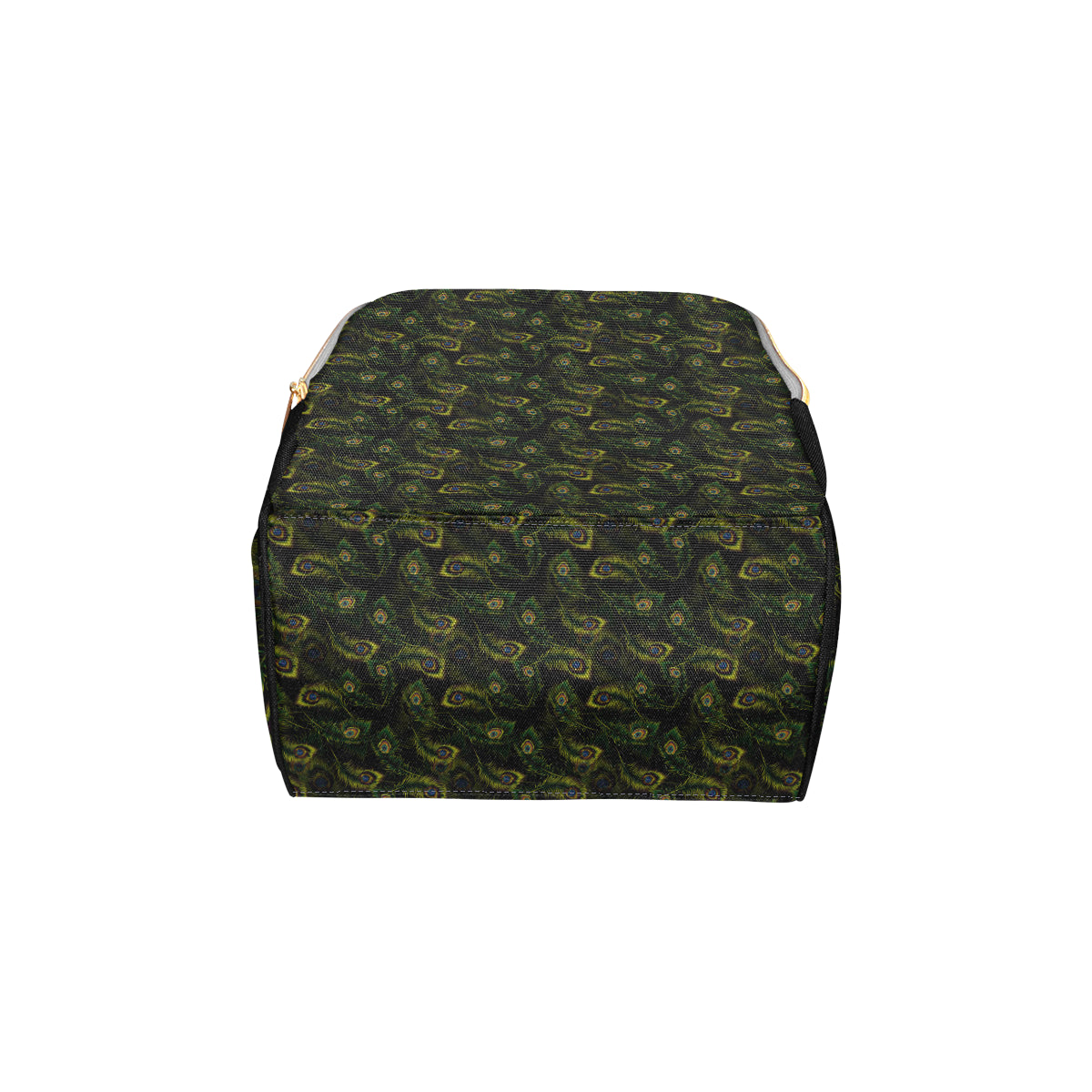 Peacock Feather Pattern Design Print Diaper Bag Backpack