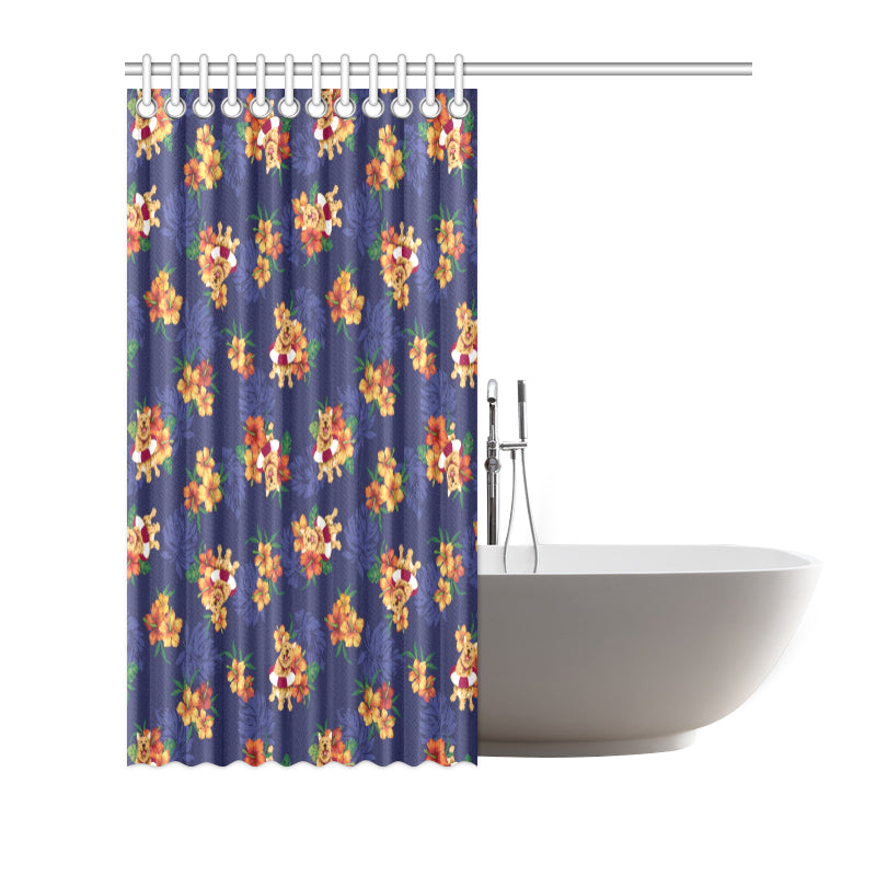 Hawaiian Themed Pattern Print Design H02 Shower Curtain