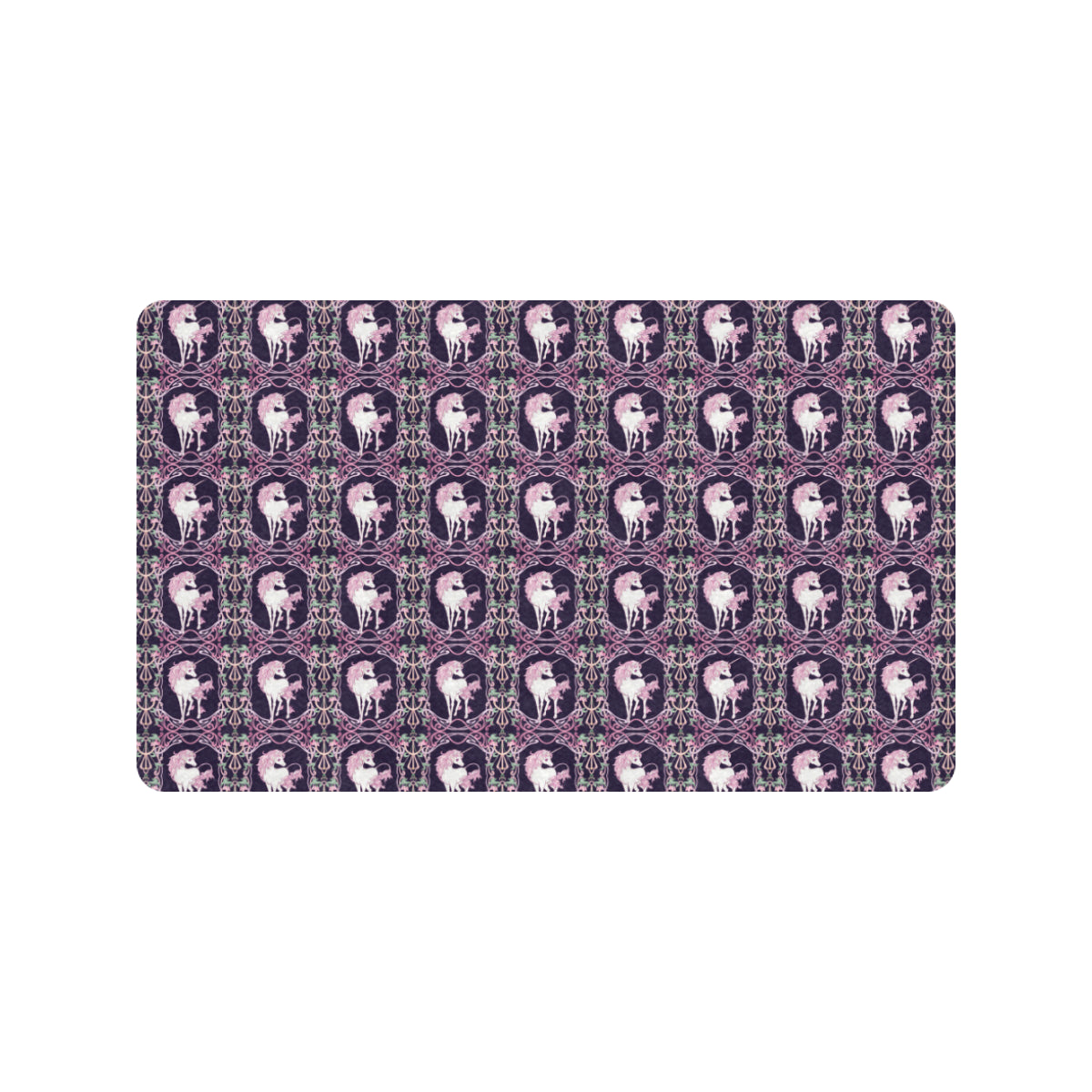 Unicorn Fantastic Flower Rubber Doormat