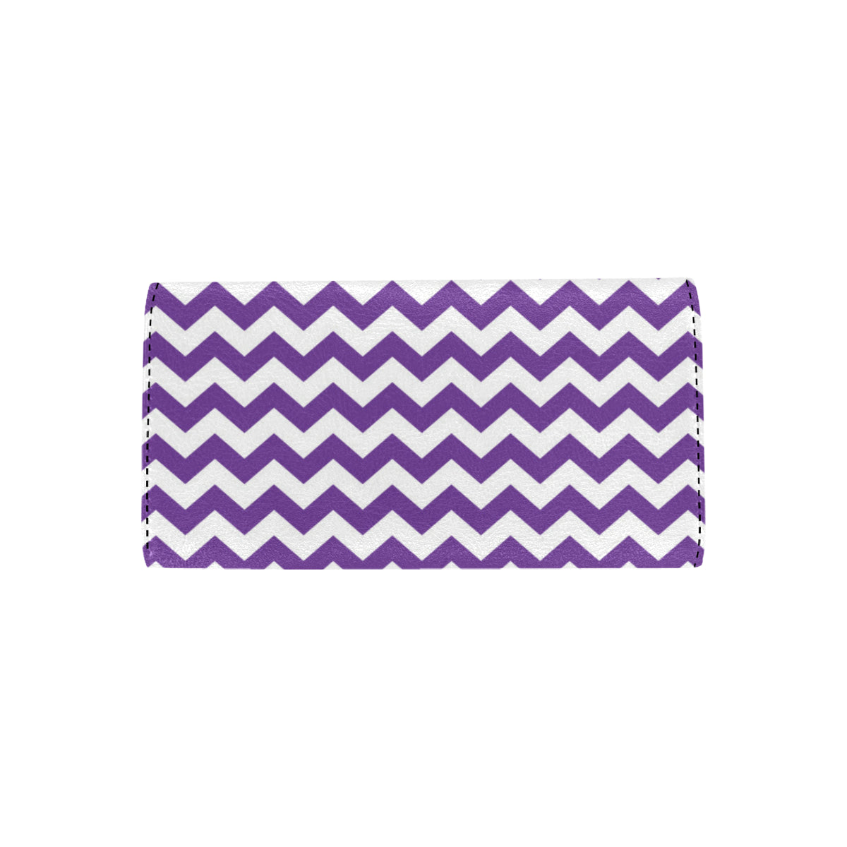 Chevron Purple Pattern Print Design 03 Women's Trifold Wallet