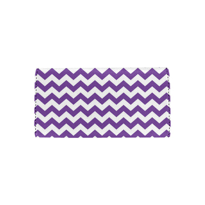 Chevron Purple Pattern Print Design 03 Women's Trifold Wallet