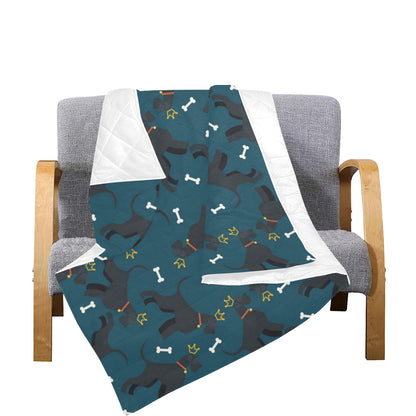 Schnauzers Pattern Print Design A04 Premium Quilt
