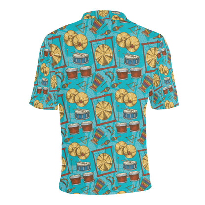 Percussion Pattern Print Design 03 Men Polo Shirt