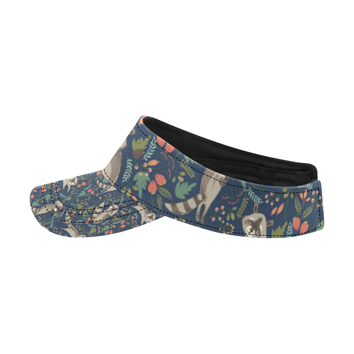 Raccoon Pattern Print Design A02 Unisex Sun Visor