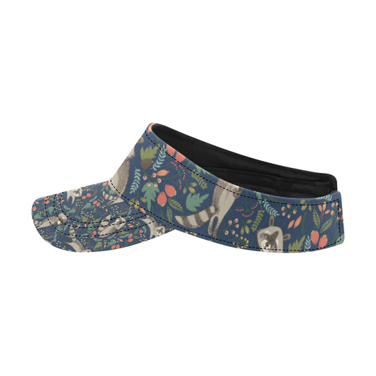 Raccoon Pattern Print Design A02 Unisex Sun Visor