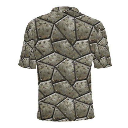 Armor Pattern Print Design 01 Men Polo Shirt