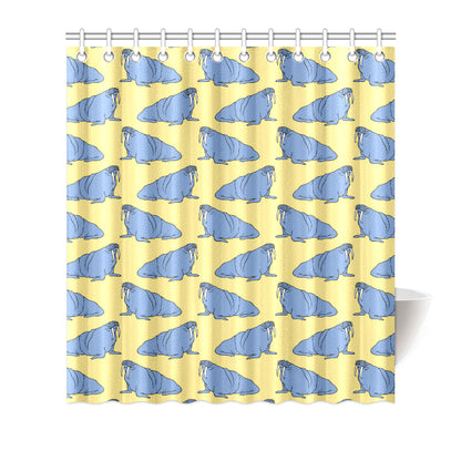 Walrus Pattern Print Design 02 Shower Curtain