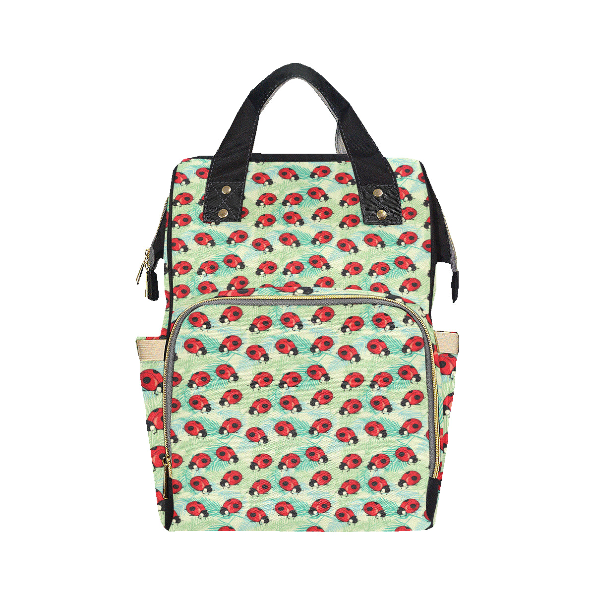 Ladybug Cute Print Pattern Diaper Bag Backpack