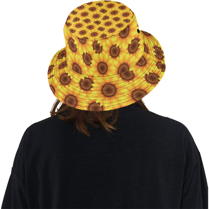 Sunflower Pattern Print Design SF07 Unisex Bucket Hat