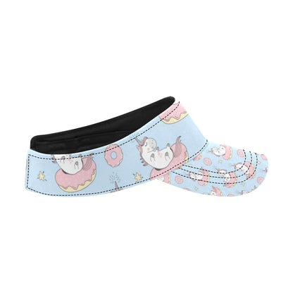 Donut Unicorn Pattern Print Design DN014 Unisex Sun Visor