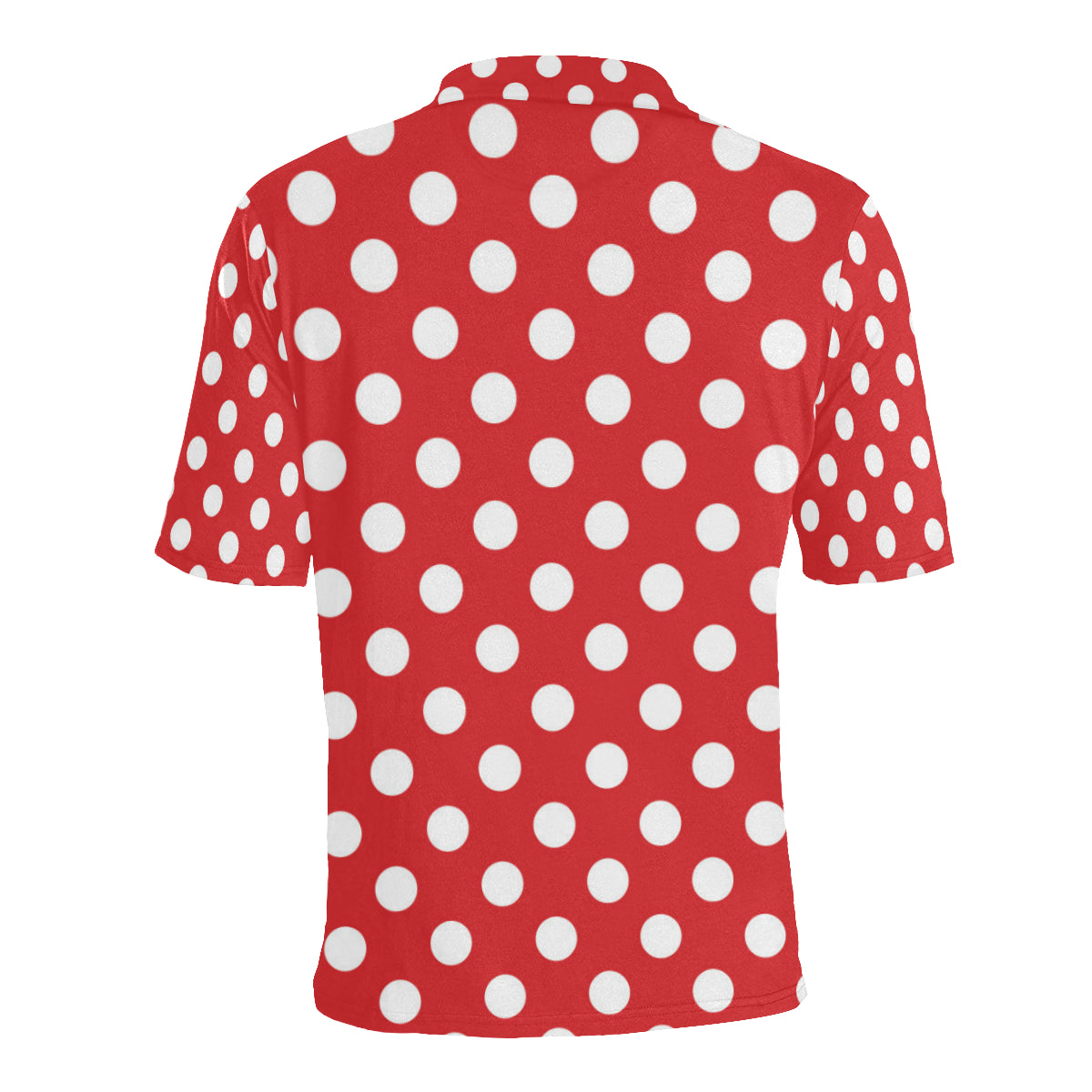 Polka Dot Red Pattern Print Design 04 Men Polo Shirt