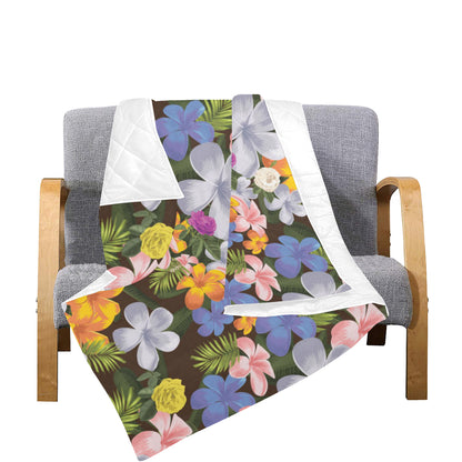 Plumeria Pattern Print Design PM03 Premium Quilt