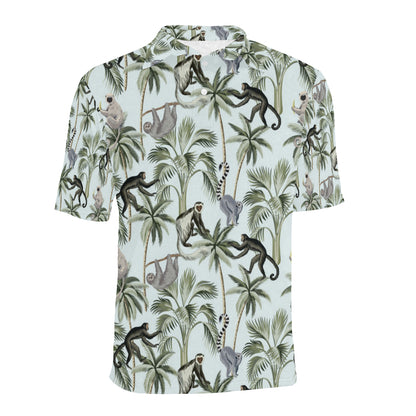 Rainforest Pattern Print Design RF04 Men Polo Shirt