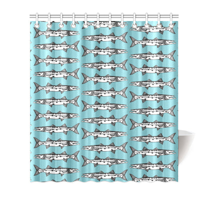 Barracuda Pattern Print Design 03 Shower Curtain