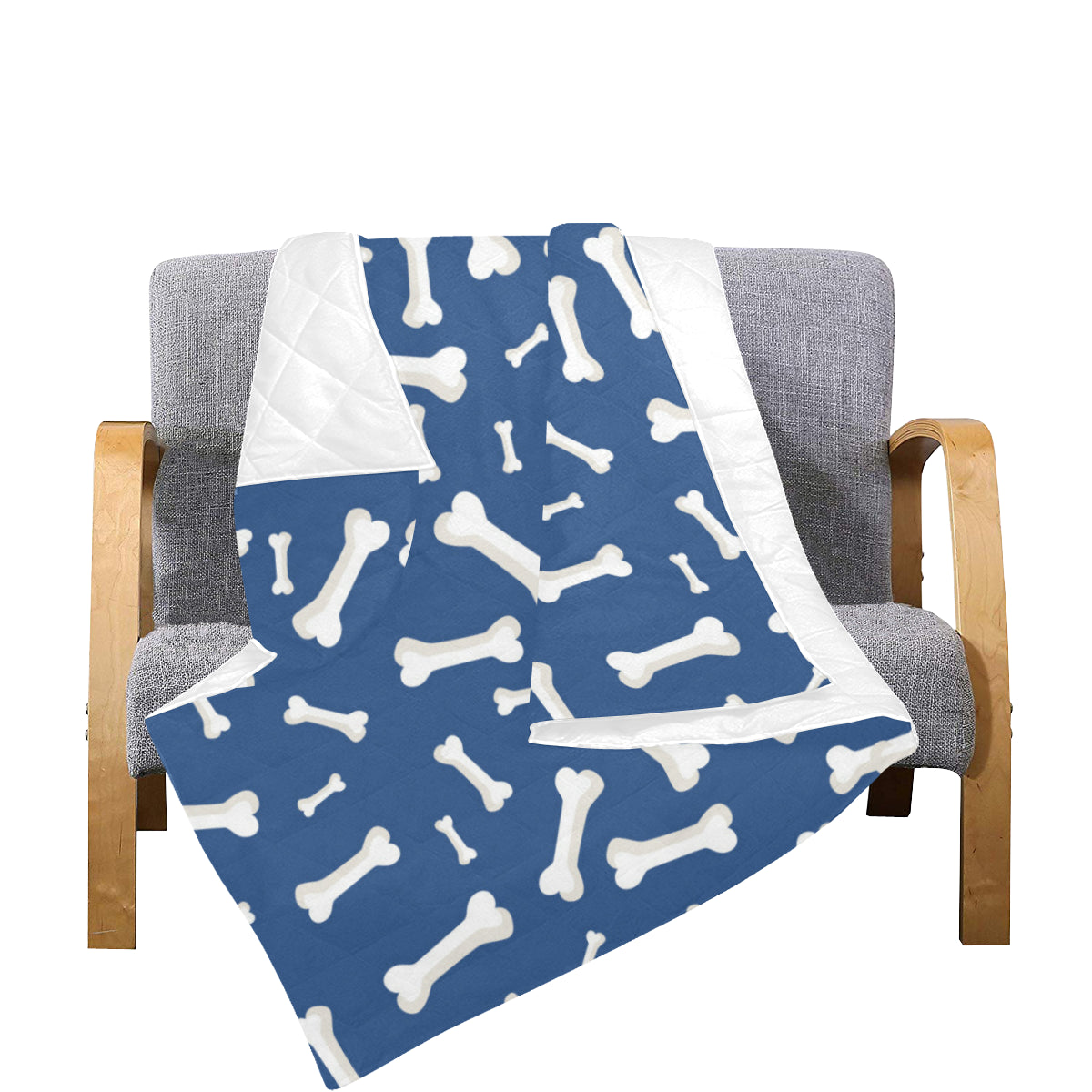 Dog Bone Pattern Print Design 03 Premium Quilt