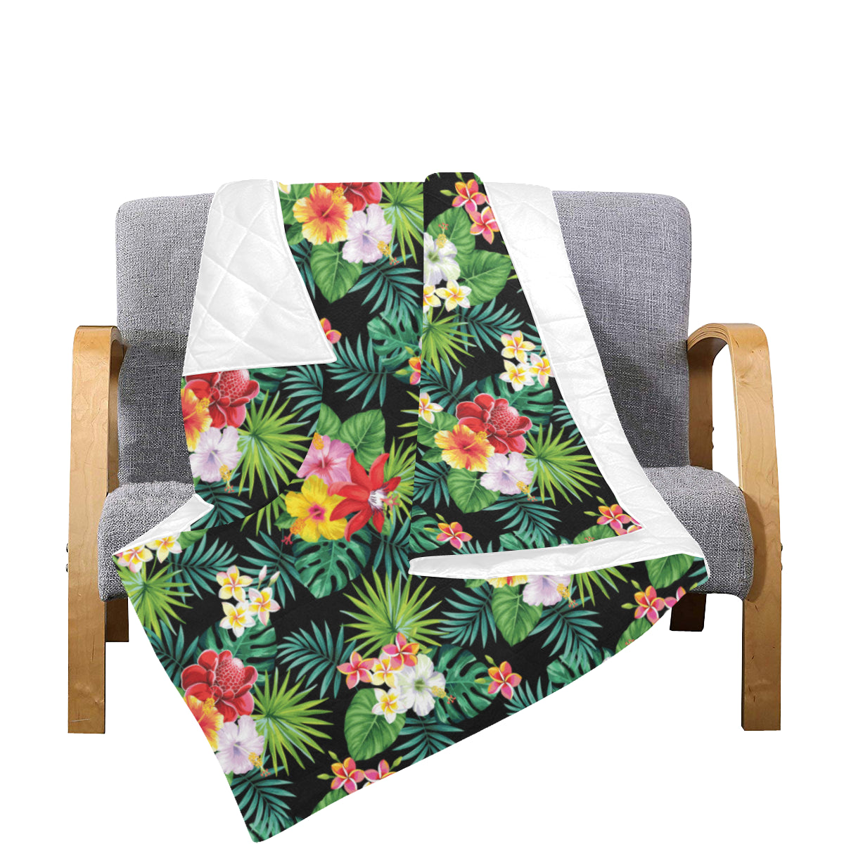 Hibiscus Hawaiian flower tropical Premium Quilt