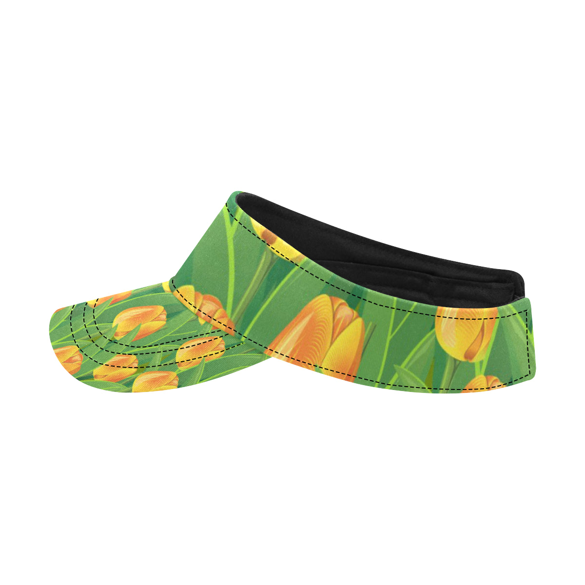 Tulip Orange Pattern Print Design TP07 Unisex Sun Visor