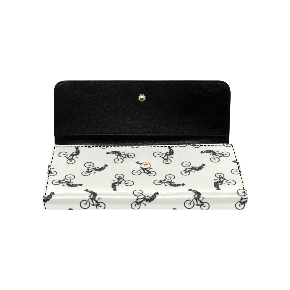 Mountain bike Pattern Print Design 01 Women's Trifold Wallet
