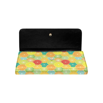 Citrus  Pattern Print Design 01 Women's Trifold Wallet