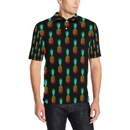 Pineapple Pattern Print Design A05 Men Polo Shirt