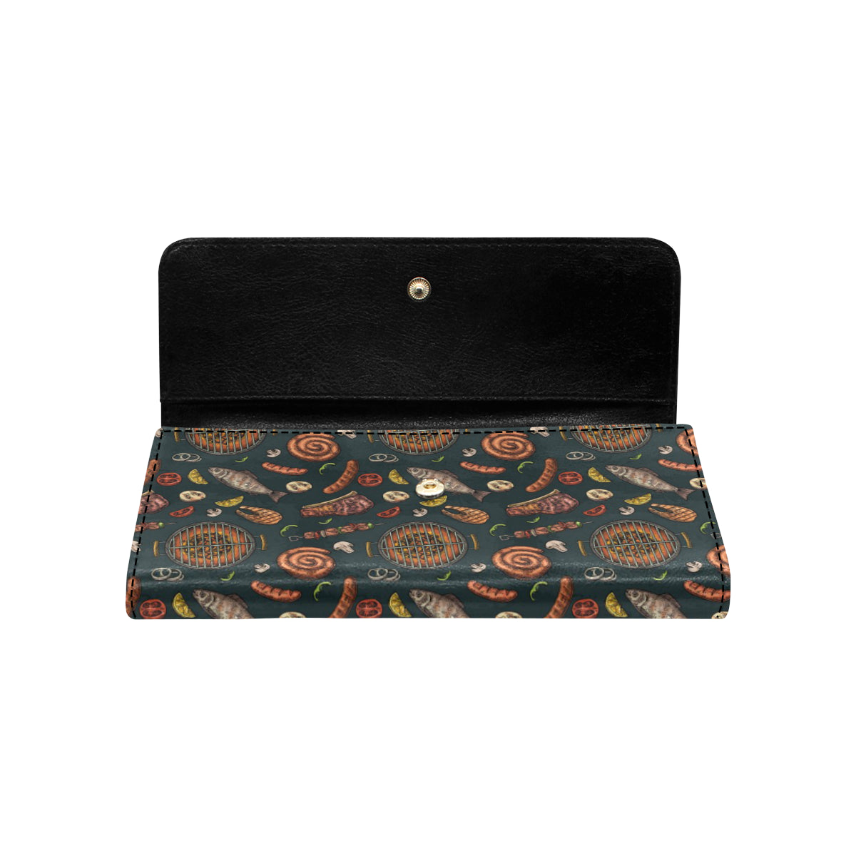 Barbecue Pattern Print Design 02 Women's Trifold Wallet