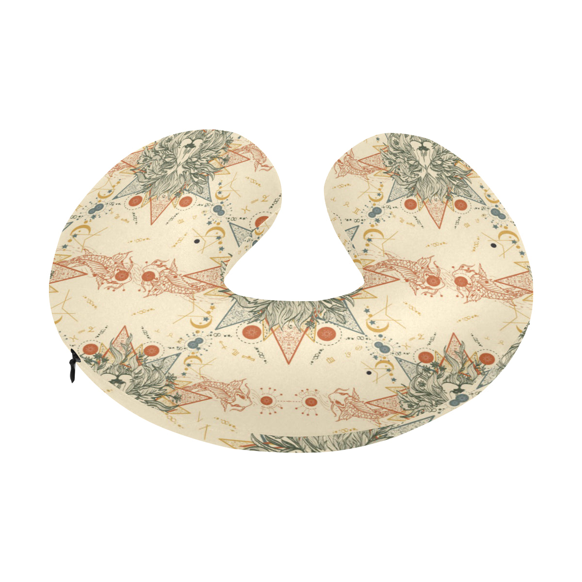Leo Pattern Print Design 02 U-Shaped Travel Neck Pillow