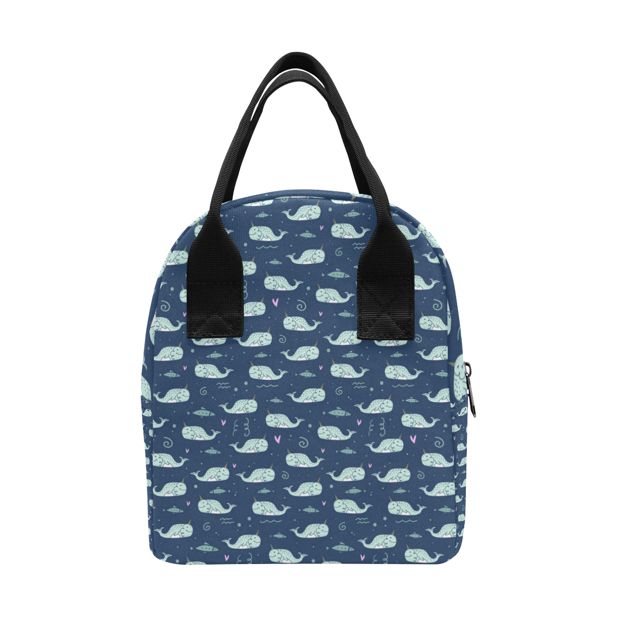 Narwhal Design Print Insulated Lunch Bag