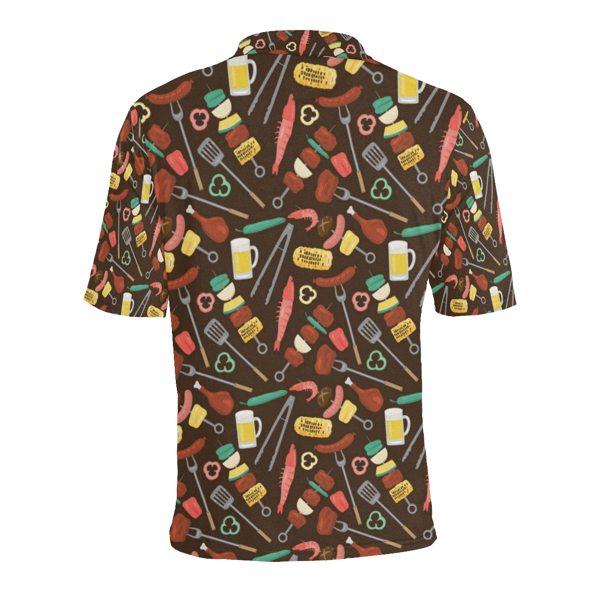 Barbecue Pattern Print Design 05 Men Polo Shirt