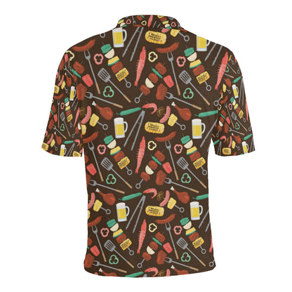 Barbecue Pattern Print Design 05 Men Polo Shirt