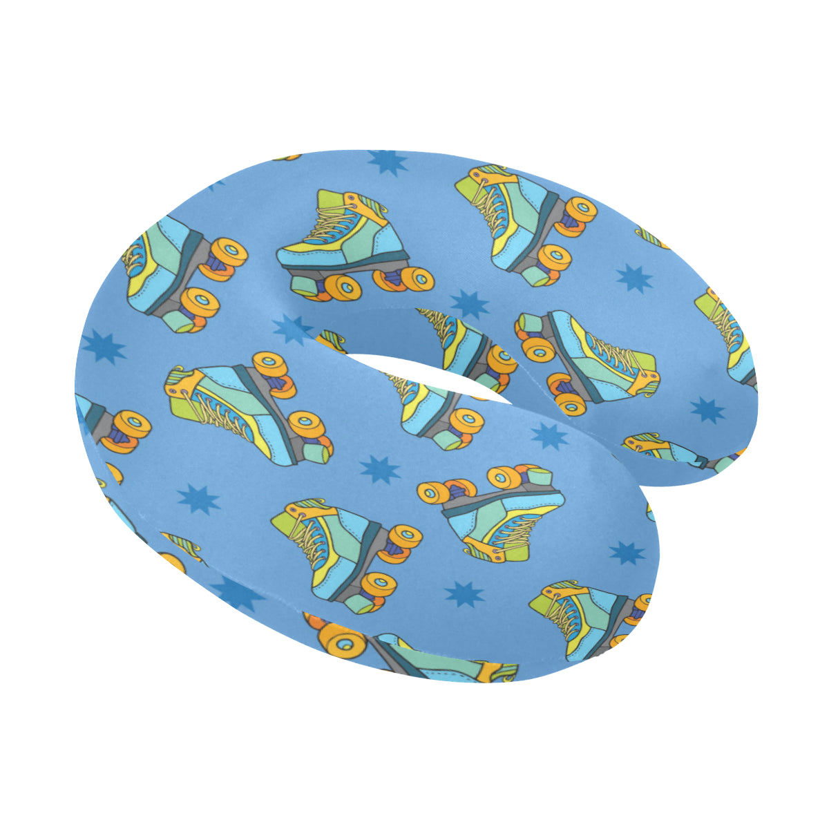 Roller skate Pattern Print Design A04 U-Shaped Travel Neck Pillow