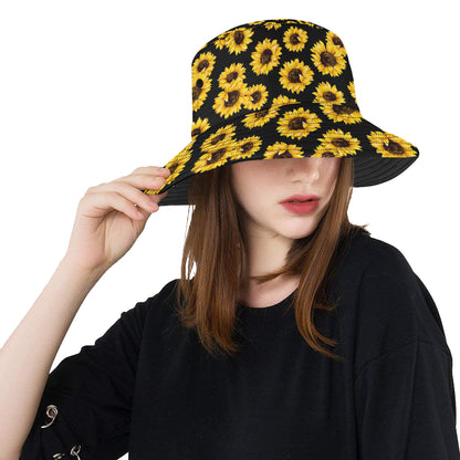Sunflower Pattern Print Design SF05 Unisex Bucket Hat