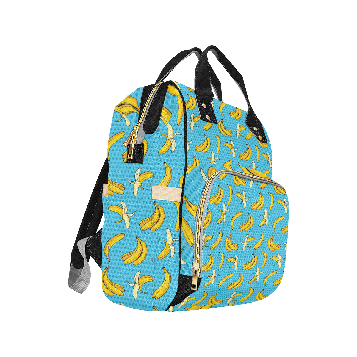 Banana Pattern Print Design BA08 Diaper Bag Backpack