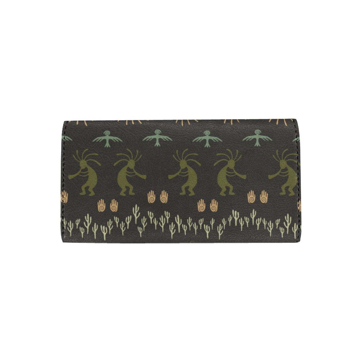 Mayan Pattern Print Design 04 Women's Trifold Wallet