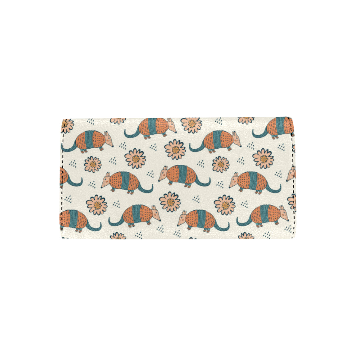 Armadillo Pattern Print Design 02 Women's Trifold Wallet
