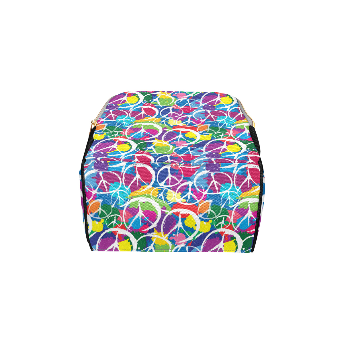 Peace Sign Colorful Pattern Print Design A02 Diaper Bag Backpack
