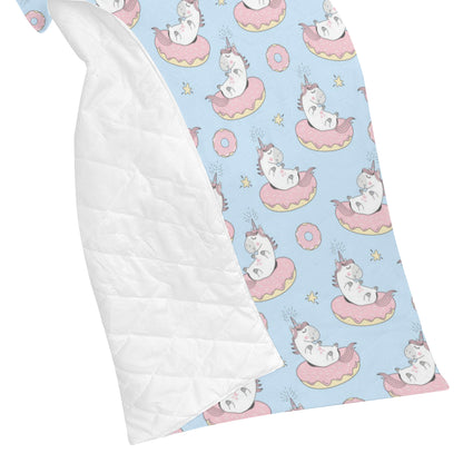 Donut Unicorn Pattern Print Design DN014 Premium Quilt