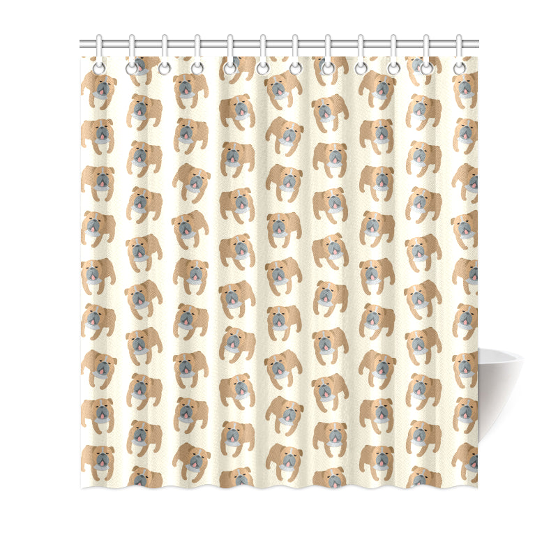 Bulldogs Pattern Print Design 01 Shower Curtain