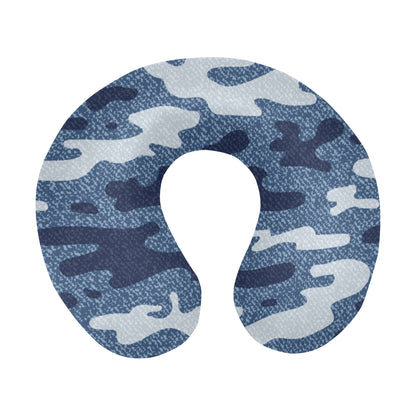 Jean Camouflage Pattern Print Design 05 U-Shaped Travel Neck Pillow