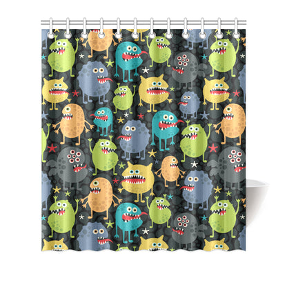 Monster Pattern Print Design 01 Shower Curtain