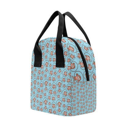 Monkey Cute Design Themed Print Insulated Lunch Bag