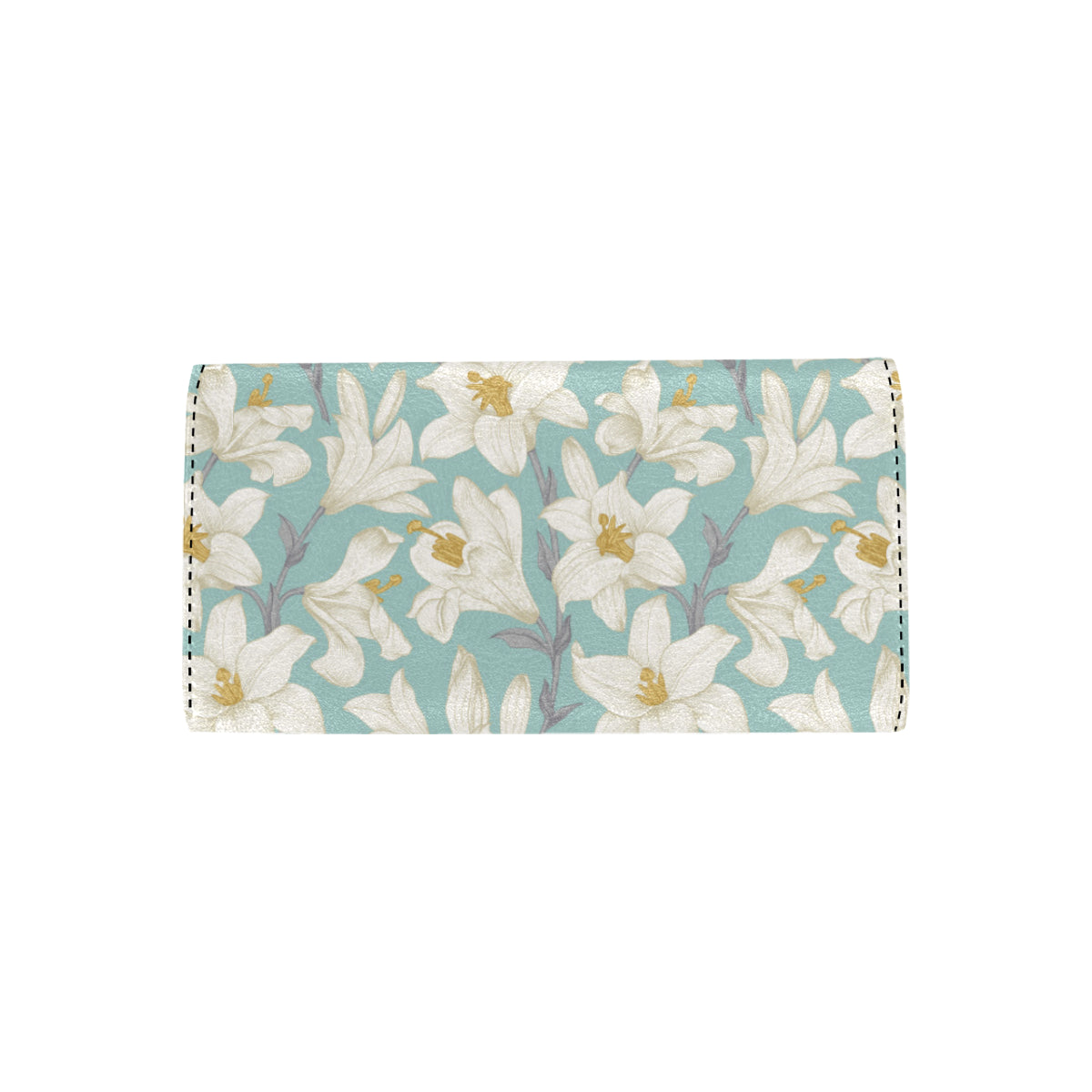 Lily Pattern Print Design 02 Women's Trifold Wallet
