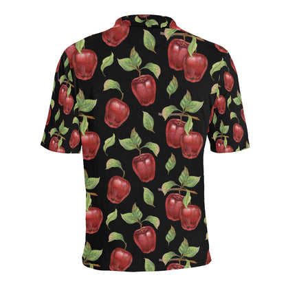 Apple Pattern Print Design AP011 Men Polo Shirt