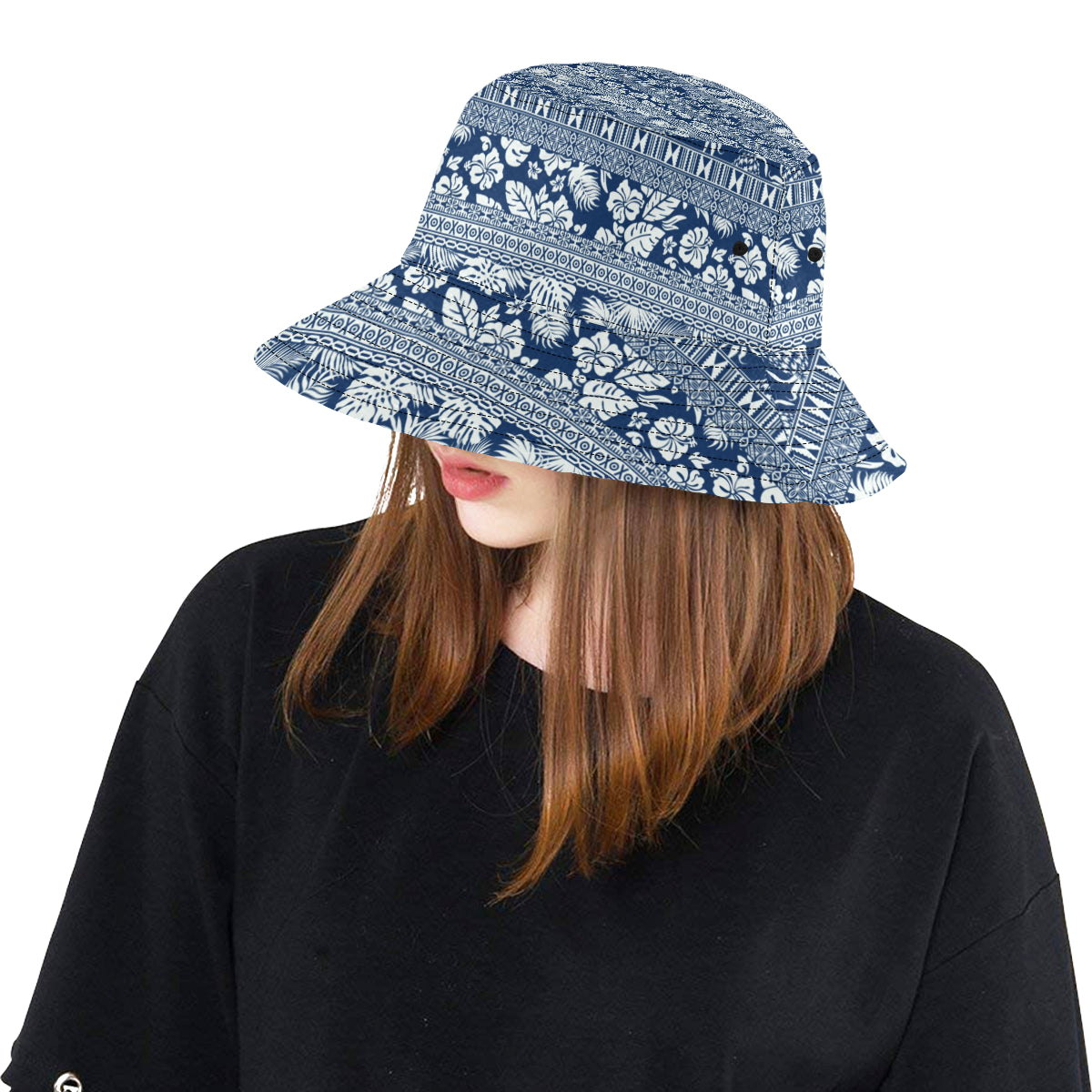 Hawaiian Themed Pattern Print Design H020 Unisex Bucket Hat
